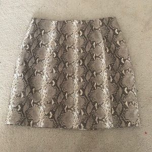 Victoria + Sophia Faux Snake Skin Mini Skirt